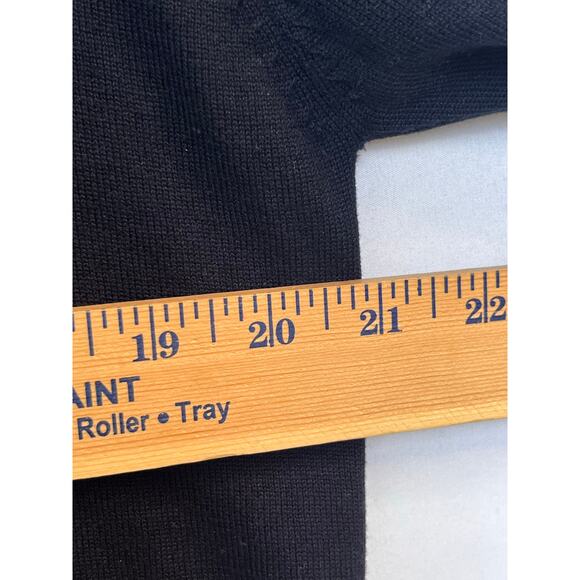 Tulliano Men's Large Black Silk Blend Long Sleeve Polo Pullover Sweater Shirt - Picture 4 of 5